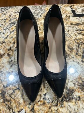 Tommy Hilfiger Black Quilted Pointed-Toe Flats